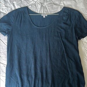 Splendid Blue Relaxed Short Sleeve Blouse🌿